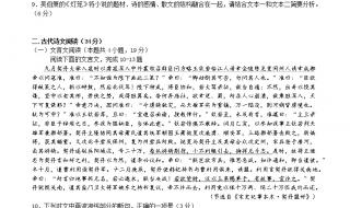 2022新高考一卷语文